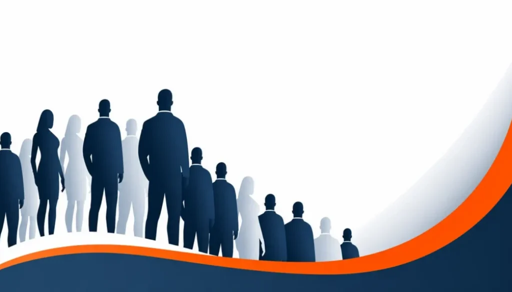 Corporate Silhouettes on Layered Waves
